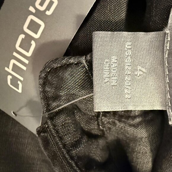 NWT Chico's 4 (20/22) 100% Tencel Lyocell Popover Tunic Shirt Gray - Picture 2 of 6